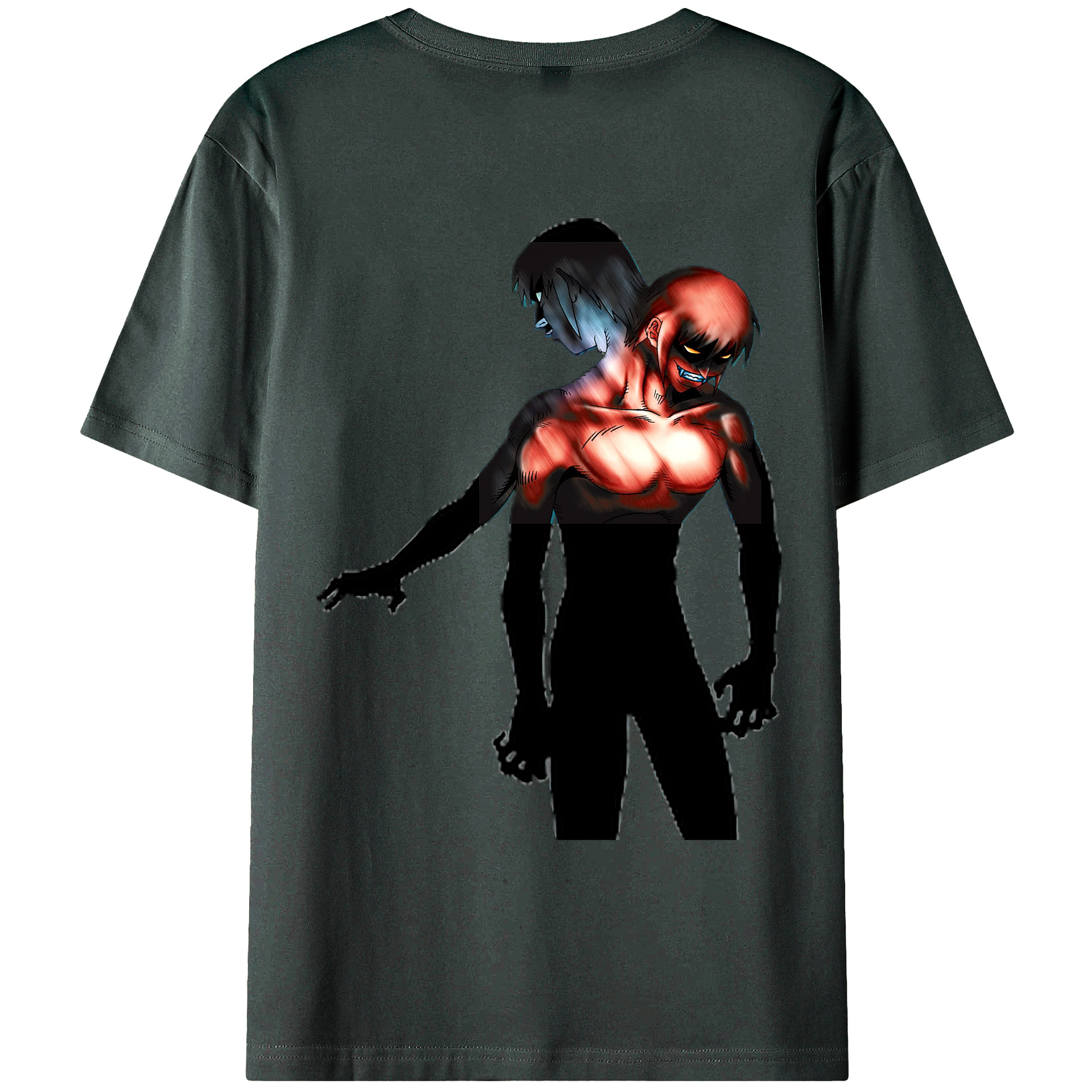 （画像用） 遊☆戯☆王 Yu-Gi-Oh! 綿100％ メンズ半袖Tシャツ（バックプリント） 通気性